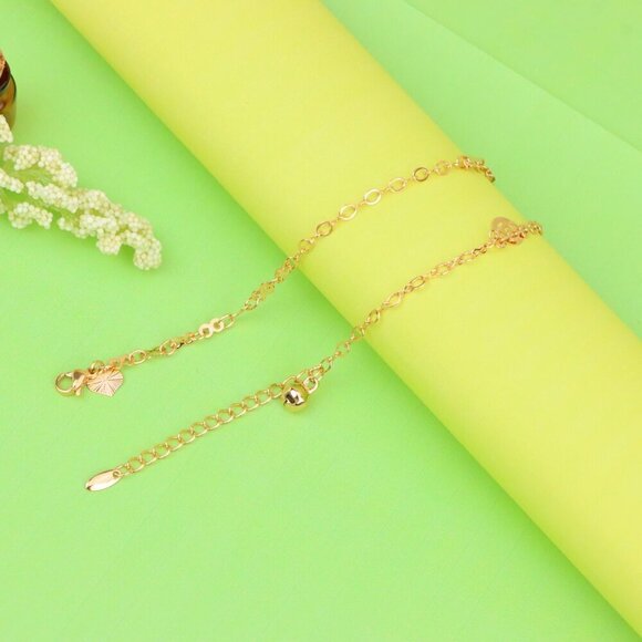 "Rose Gold Anklet with Charms & Bell, XPAL1179 - Picture 8 of 12